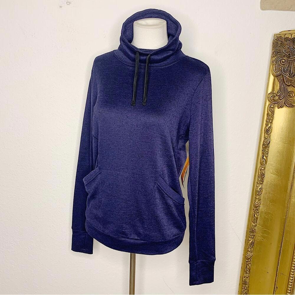 NWT Old Navy Active Mock Neck Sweater in Night Cruise Blue Size XS $34.99